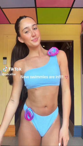 Blue rose bikini